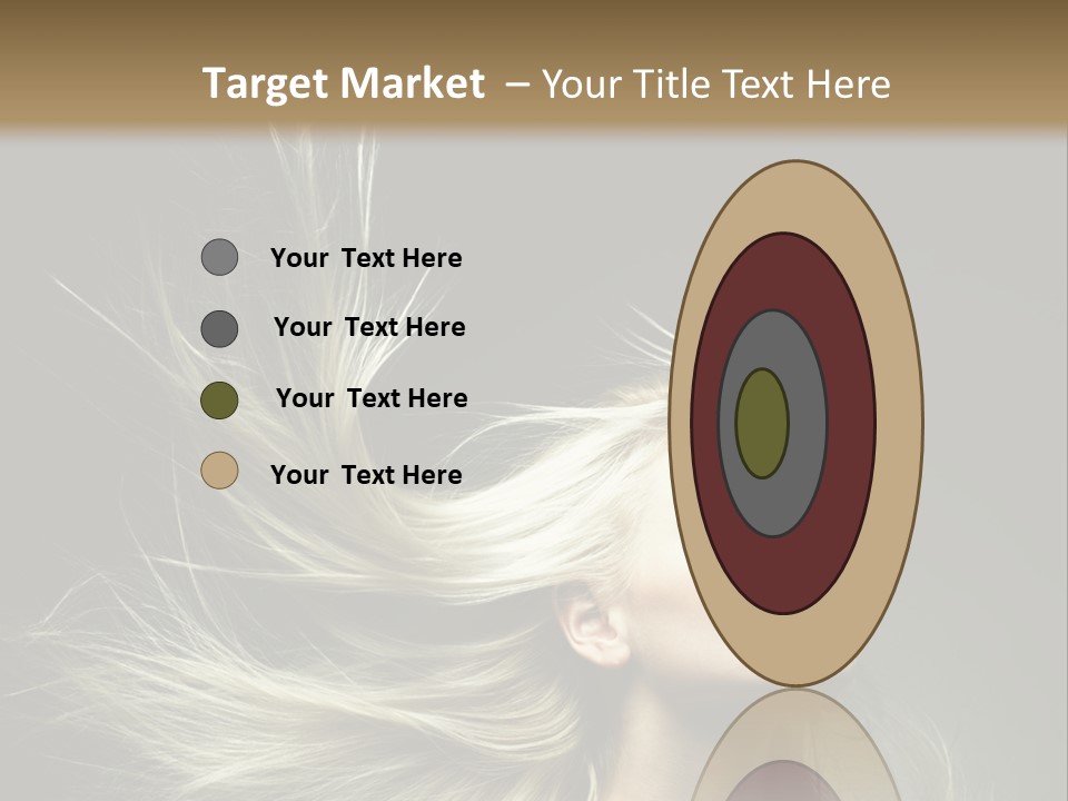 A Beautiful Blonde Woman With Long Hair In Motion PowerPoint Template