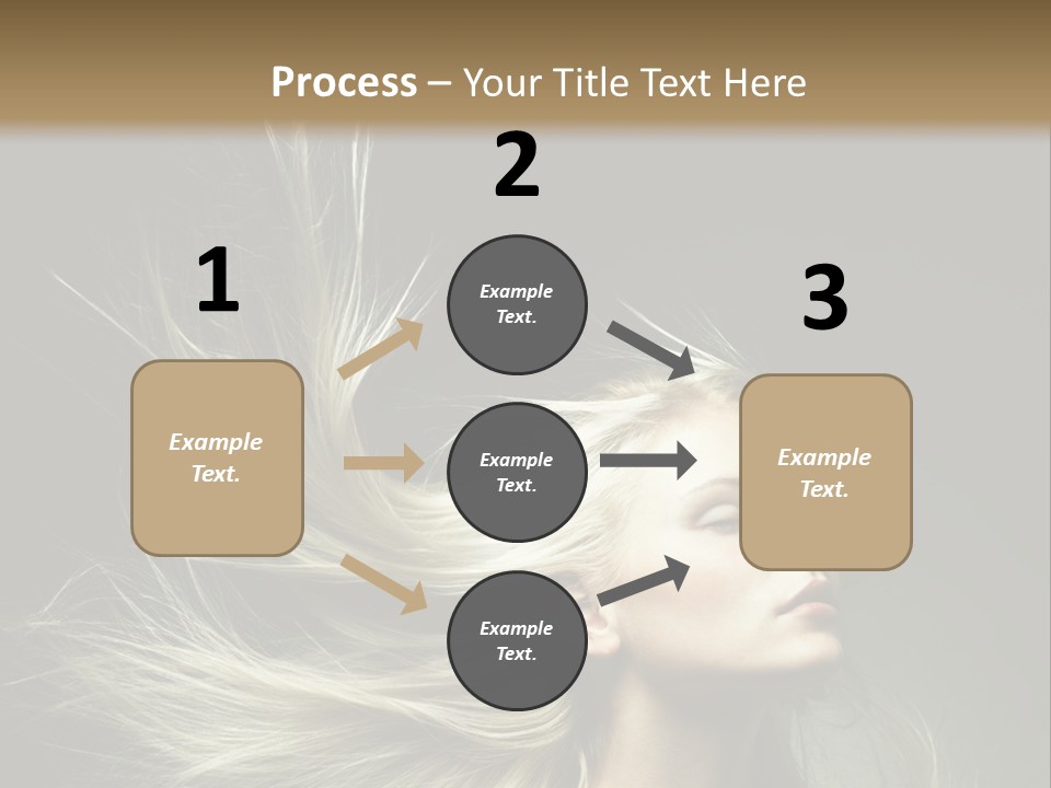 A Beautiful Blonde Woman With Long Hair In Motion PowerPoint Template