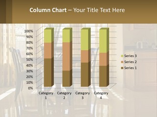 A Dining Room Table With Chairs And A Vase Of Flowers PowerPoint Template