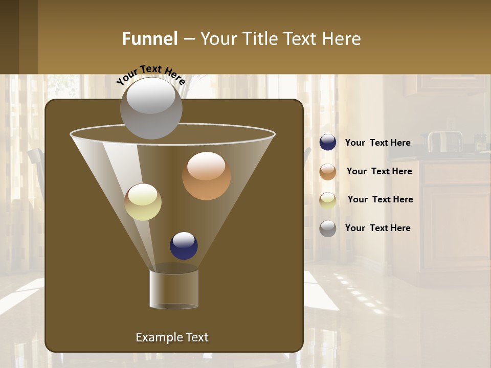 A Dining Room Table With Chairs And A Vase Of Flowers PowerPoint Template