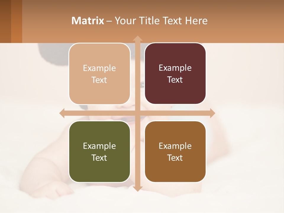 A Baby Wearing A Brown Hat Laying On Top Of A Bed PowerPoint Template