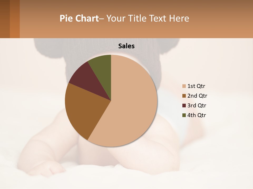 A Baby Wearing A Brown Hat Laying On Top Of A Bed PowerPoint Template