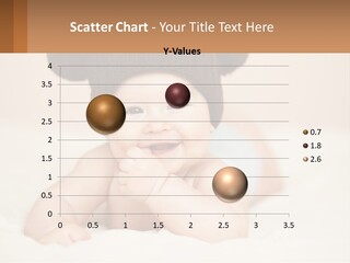 A Baby Wearing A Brown Hat Laying On Top Of A Bed PowerPoint Template