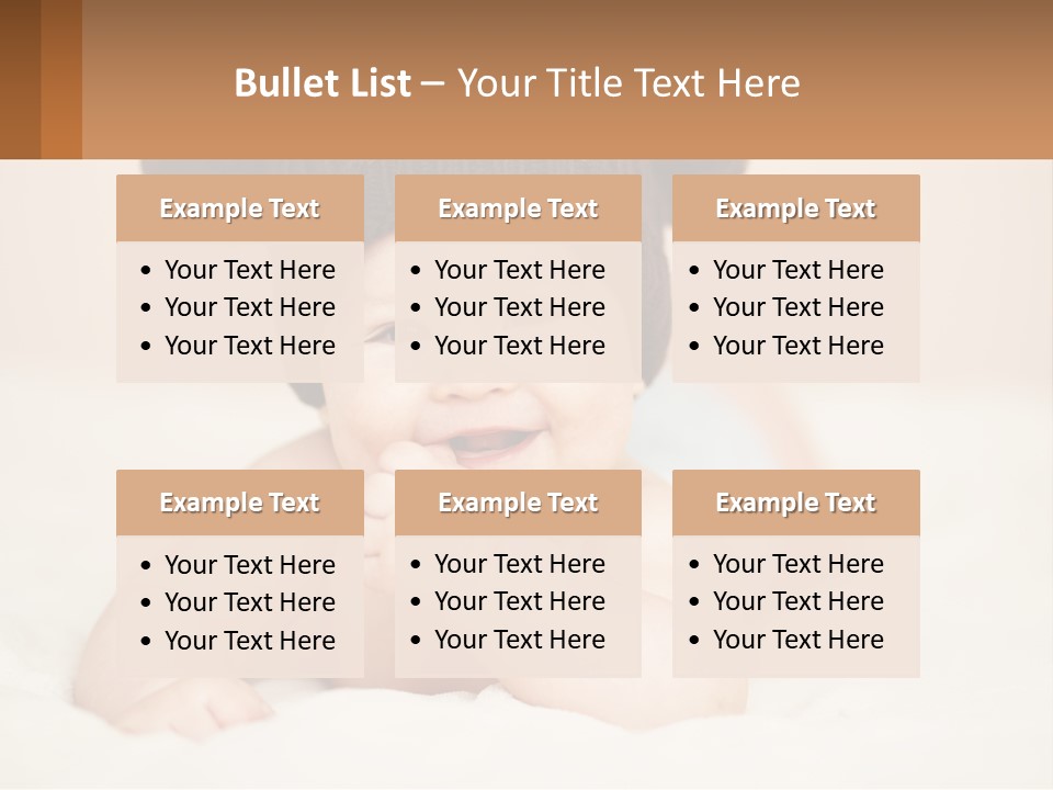 A Baby Wearing A Brown Hat Laying On Top Of A Bed PowerPoint Template