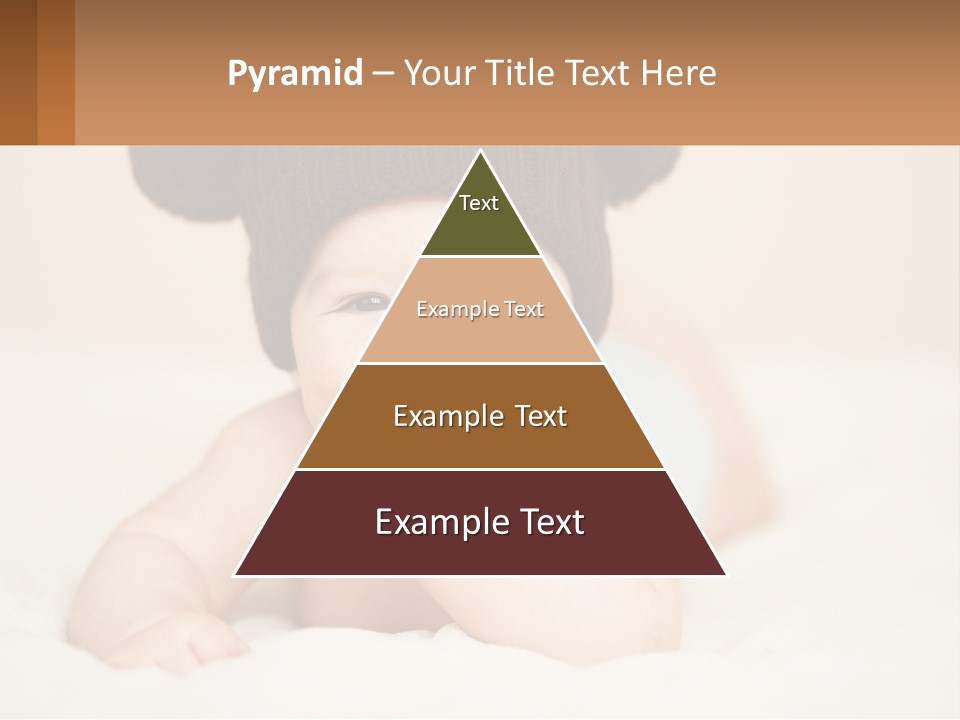 A Baby Wearing A Brown Hat Laying On Top Of A Bed PowerPoint Template