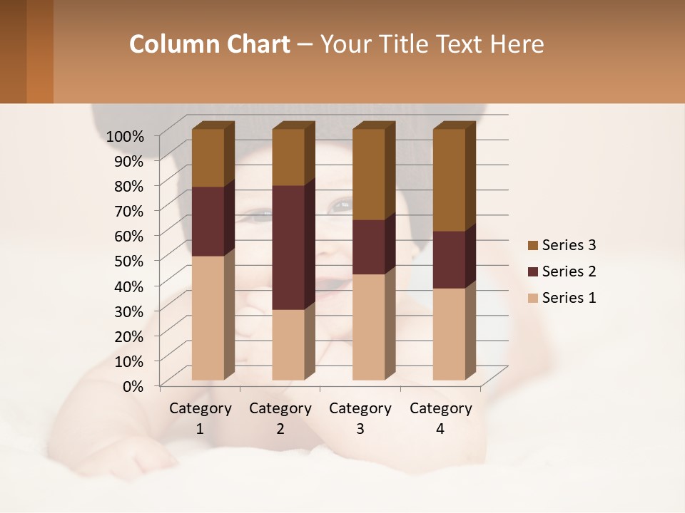 A Baby Wearing A Brown Hat Laying On Top Of A Bed PowerPoint Template