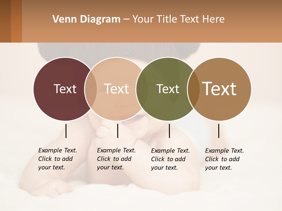 A Baby Wearing A Brown Hat Laying On Top Of A Bed PowerPoint Template