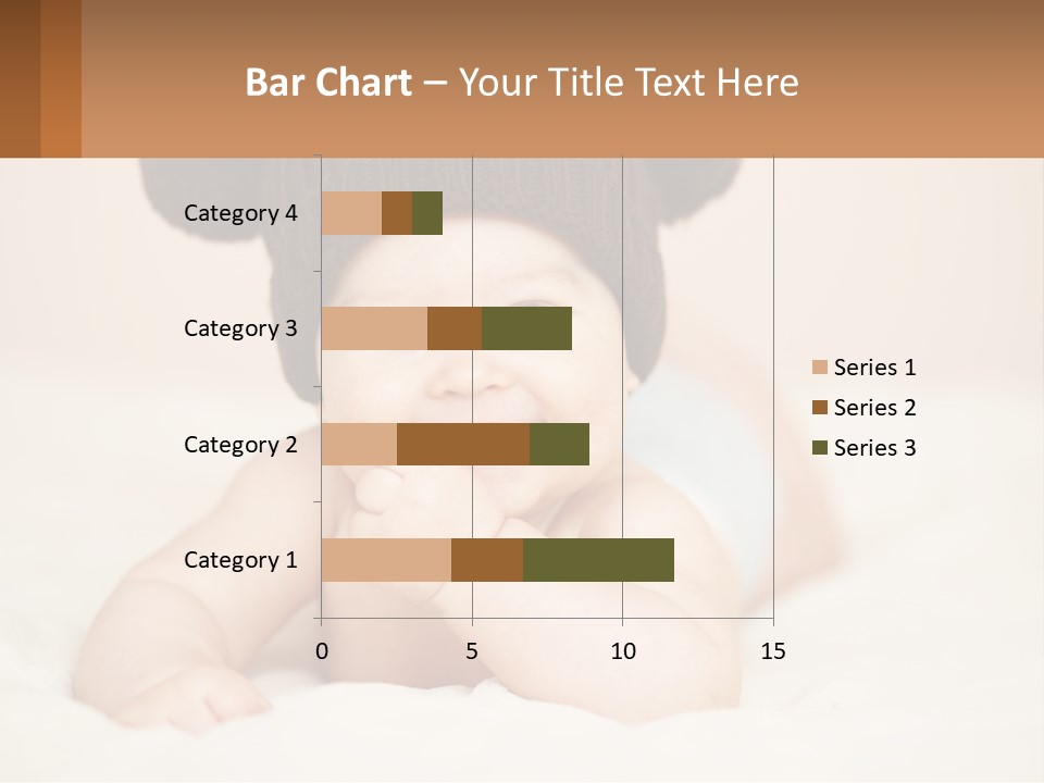 A Baby Wearing A Brown Hat Laying On Top Of A Bed PowerPoint Template