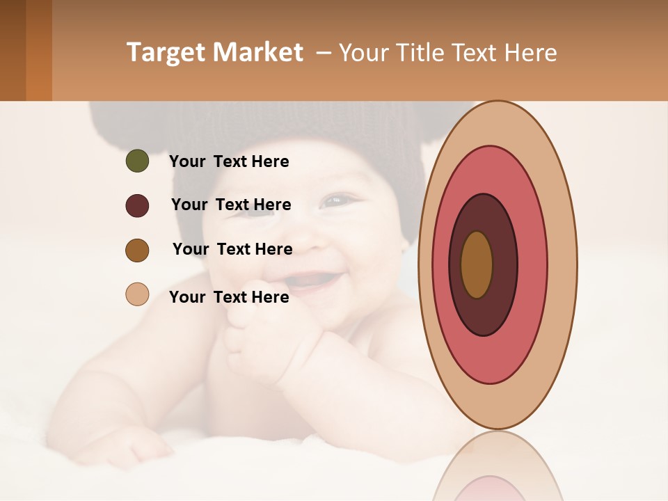 A Baby Wearing A Brown Hat Laying On Top Of A Bed PowerPoint Template