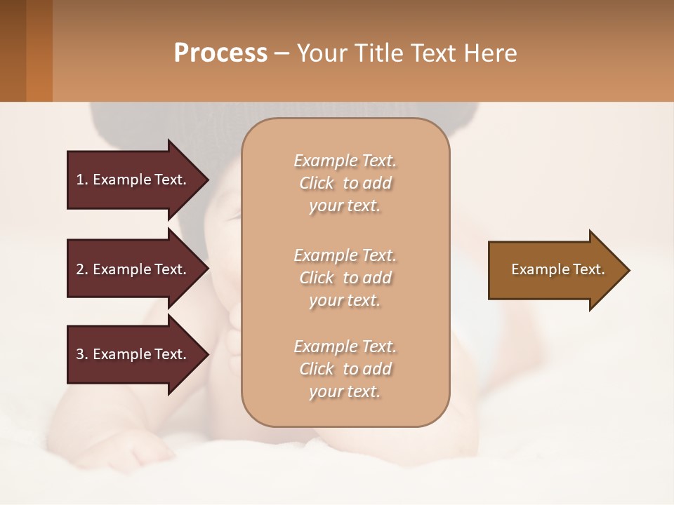 A Baby Wearing A Brown Hat Laying On Top Of A Bed PowerPoint Template