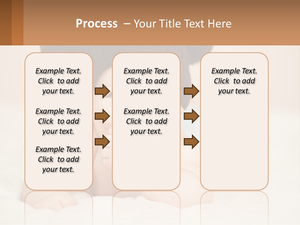 A Baby Wearing A Brown Hat Laying On Top Of A Bed PowerPoint Template