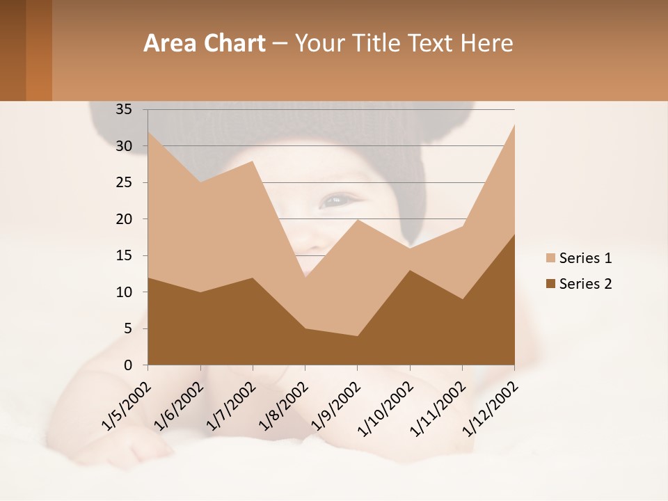 A Baby Wearing A Brown Hat Laying On Top Of A Bed PowerPoint Template