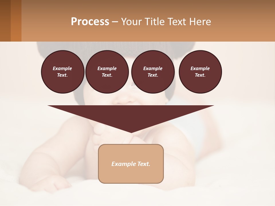 A Baby Wearing A Brown Hat Laying On Top Of A Bed PowerPoint Template