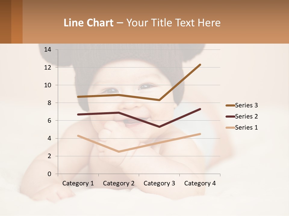 A Baby Wearing A Brown Hat Laying On Top Of A Bed PowerPoint Template