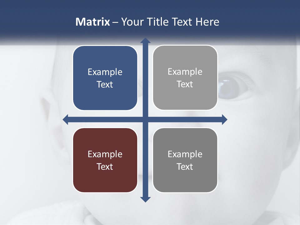 A Baby With Blue Eyes Is Looking At The Camera PowerPoint Template