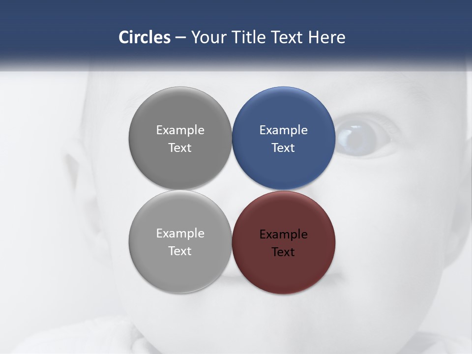 A Baby With Blue Eyes Is Looking At The Camera PowerPoint Template