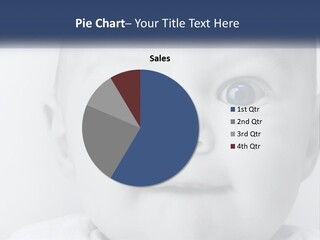 A Baby With Blue Eyes Is Looking At The Camera PowerPoint Template