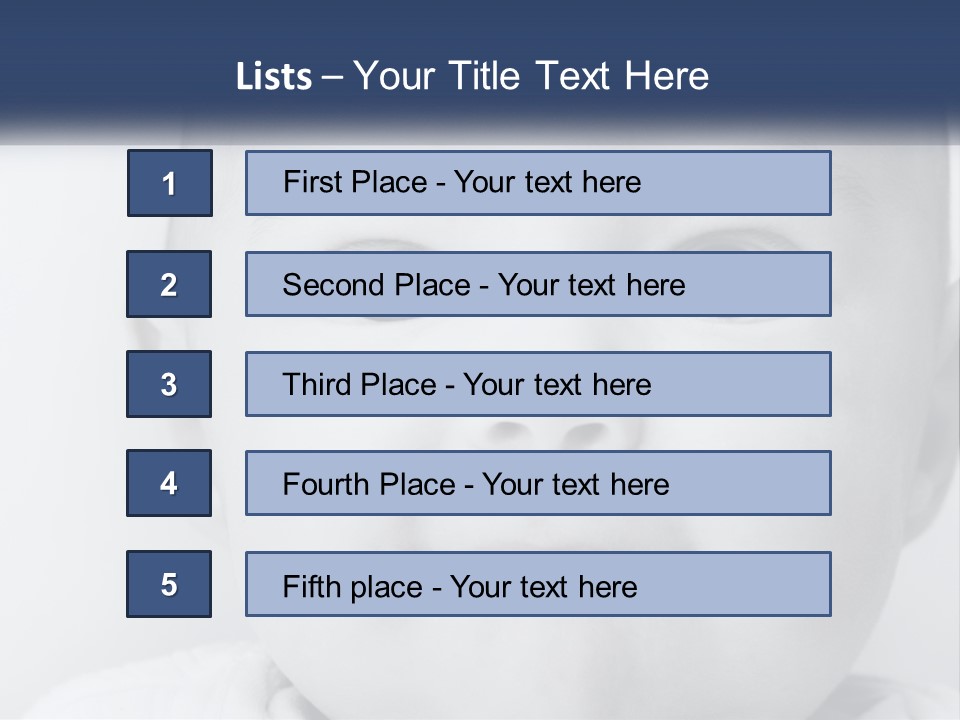 A Baby With Blue Eyes Is Looking At The Camera PowerPoint Template