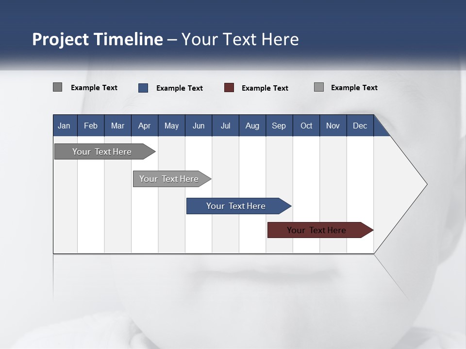 A Baby With Blue Eyes Is Looking At The Camera PowerPoint Template
