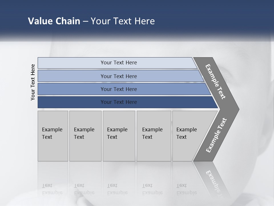 A Baby With Blue Eyes Is Looking At The Camera PowerPoint Template