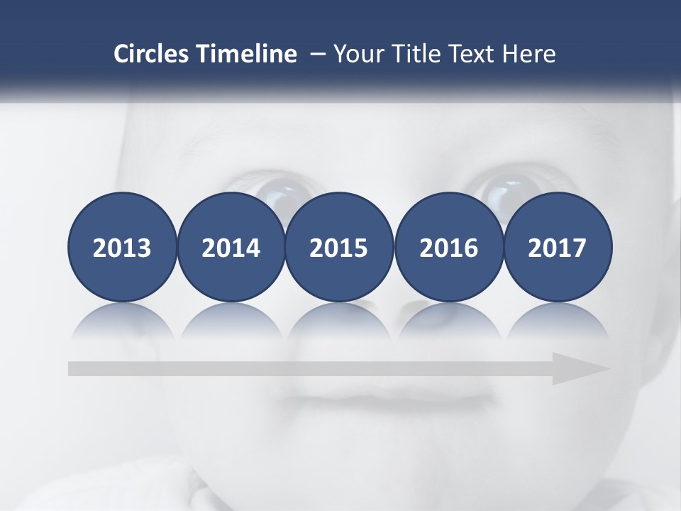 A Baby With Blue Eyes Is Looking At The Camera PowerPoint Template