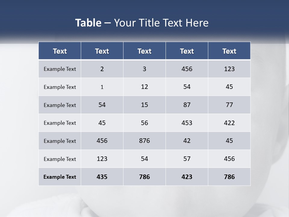 A Baby With Blue Eyes Is Looking At The Camera PowerPoint Template