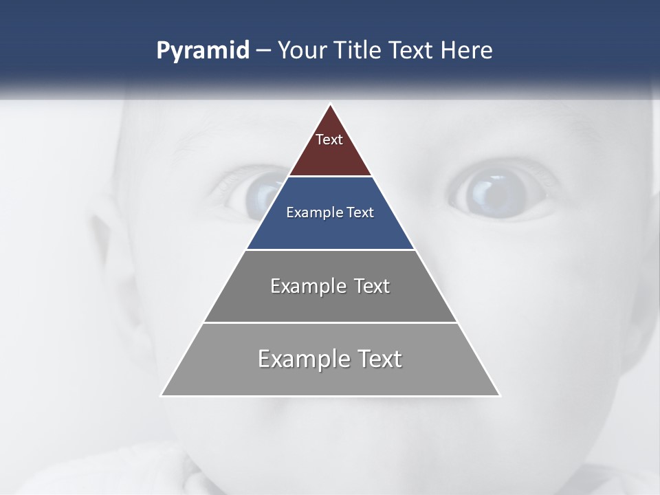 A Baby With Blue Eyes Is Looking At The Camera PowerPoint Template