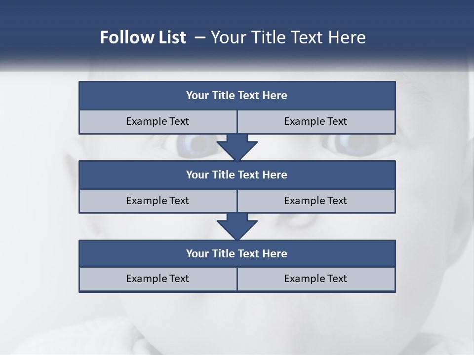 A Baby With Blue Eyes Is Looking At The Camera PowerPoint Template