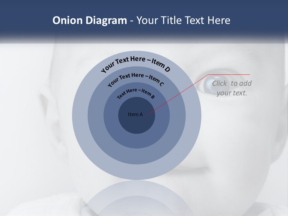 A Baby With Blue Eyes Is Looking At The Camera PowerPoint Template