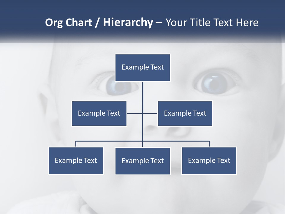 A Baby With Blue Eyes Is Looking At The Camera PowerPoint Template