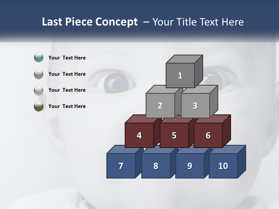 A Baby With Blue Eyes Is Looking At The Camera PowerPoint Template