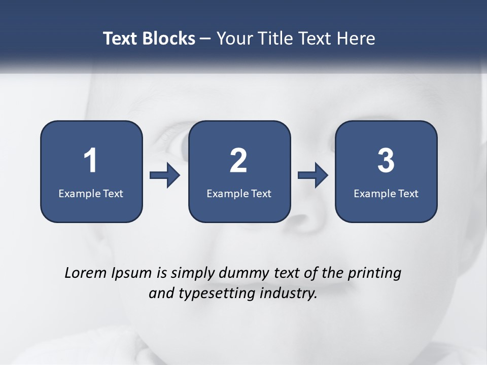 A Baby With Blue Eyes Is Looking At The Camera PowerPoint Template