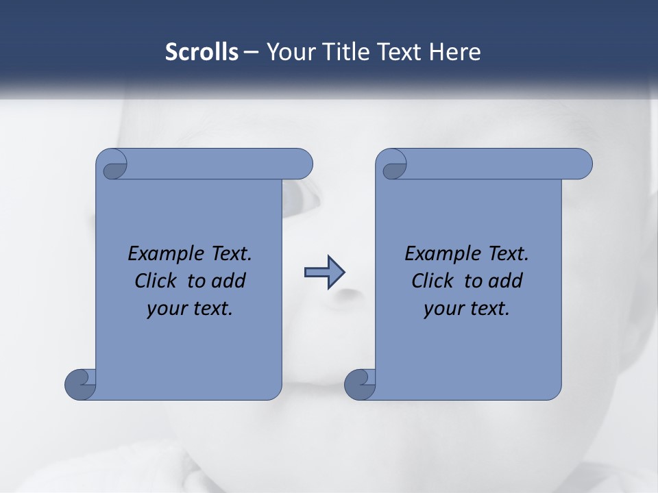 A Baby With Blue Eyes Is Looking At The Camera PowerPoint Template