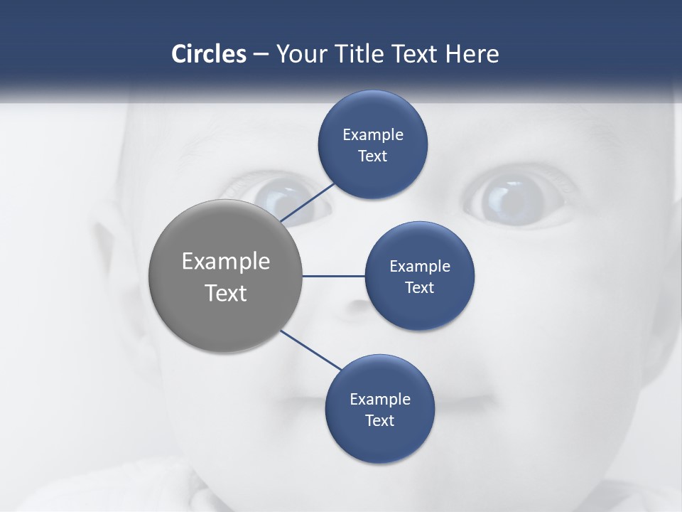 A Baby With Blue Eyes Is Looking At The Camera PowerPoint Template