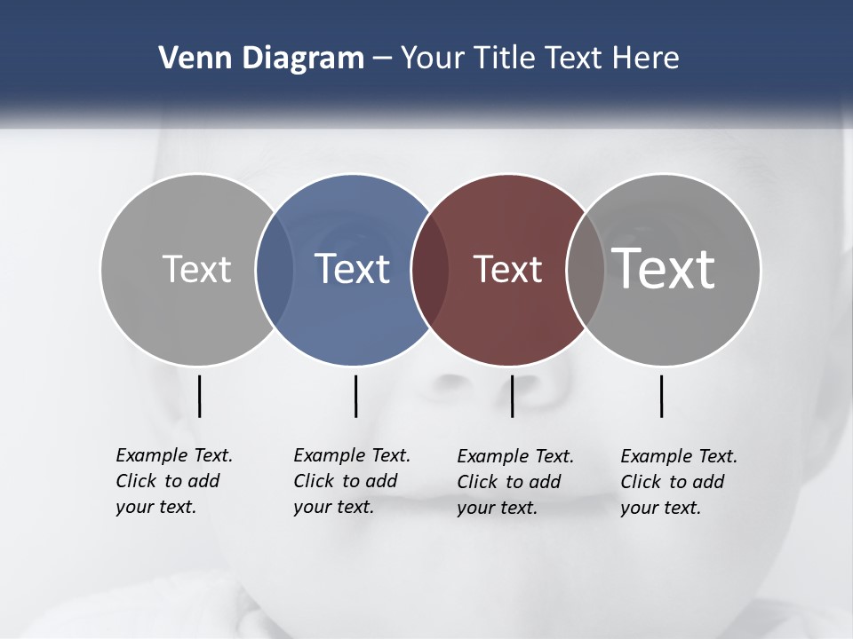 A Baby With Blue Eyes Is Looking At The Camera PowerPoint Template