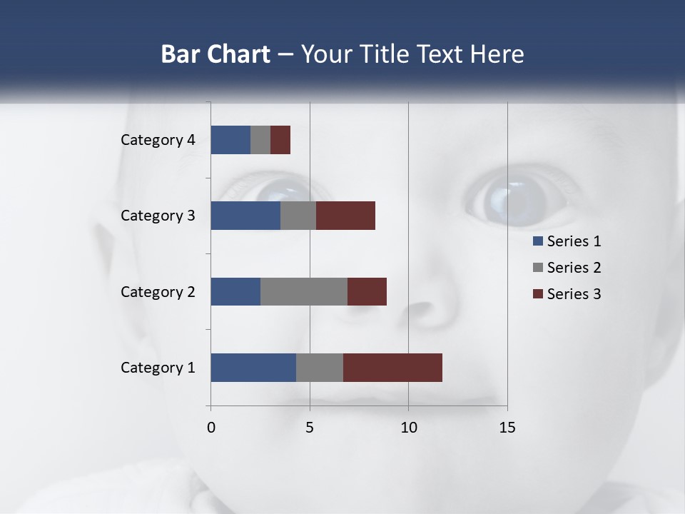 A Baby With Blue Eyes Is Looking At The Camera PowerPoint Template