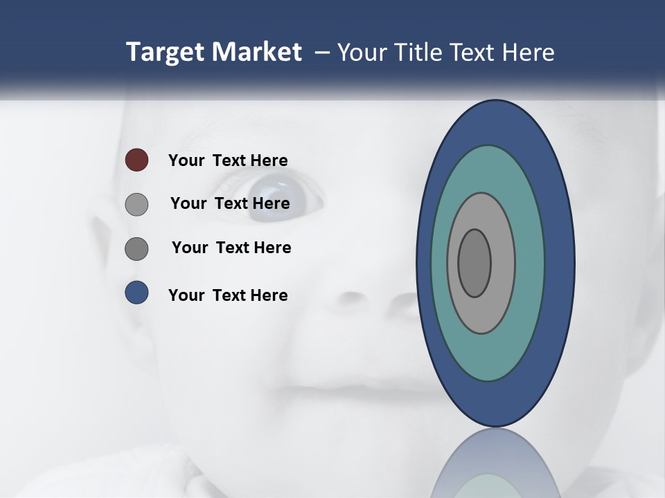 A Baby With Blue Eyes Is Looking At The Camera PowerPoint Template