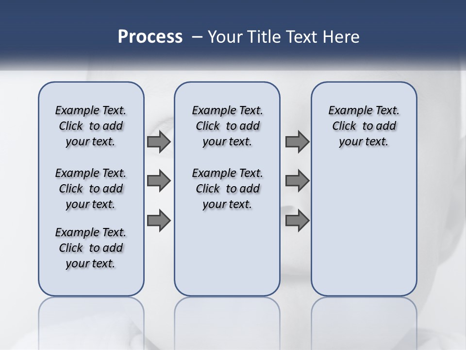 A Baby With Blue Eyes Is Looking At The Camera PowerPoint Template