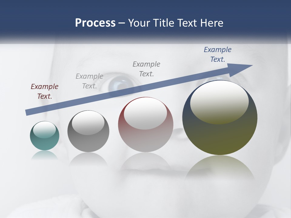 A Baby With Blue Eyes Is Looking At The Camera PowerPoint Template