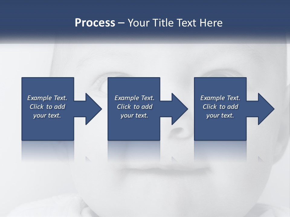 A Baby With Blue Eyes Is Looking At The Camera PowerPoint Template