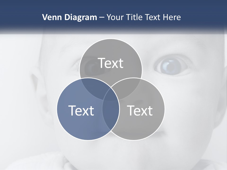 A Baby With Blue Eyes Is Looking At The Camera PowerPoint Template