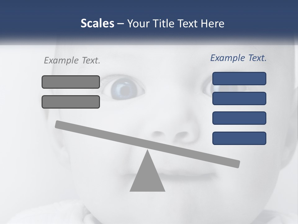 A Baby With Blue Eyes Is Looking At The Camera PowerPoint Template