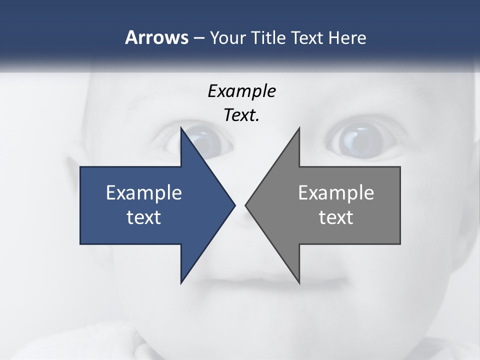 A Baby With Blue Eyes Is Looking At The Camera PowerPoint Template