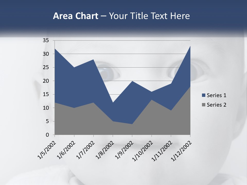 A Baby With Blue Eyes Is Looking At The Camera PowerPoint Template