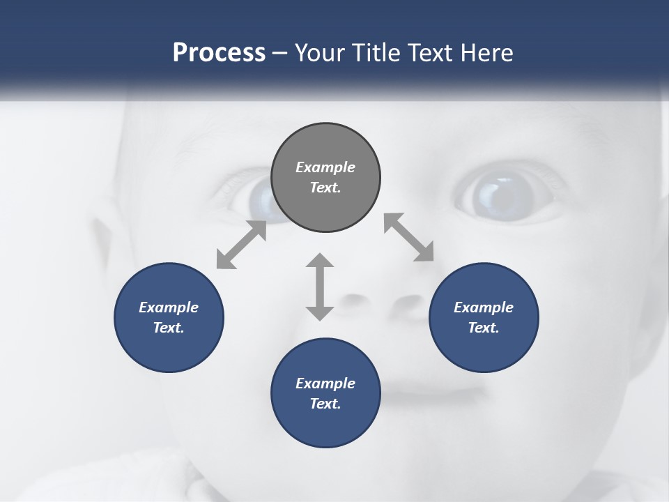 A Baby With Blue Eyes Is Looking At The Camera PowerPoint Template