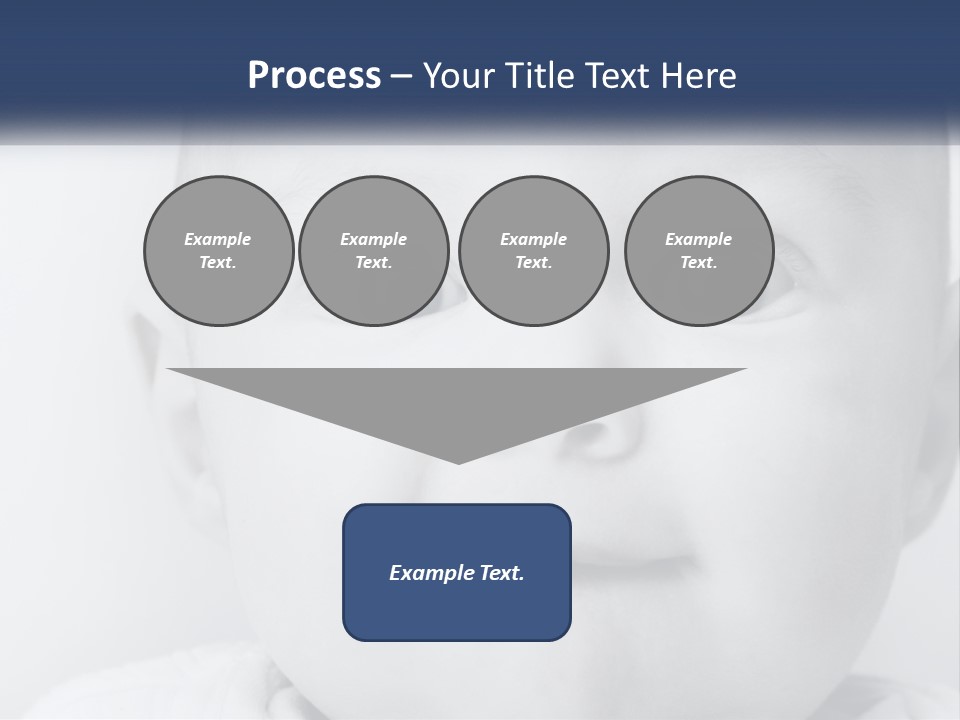 A Baby With Blue Eyes Is Looking At The Camera PowerPoint Template