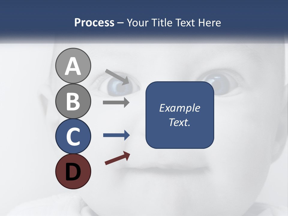 A Baby With Blue Eyes Is Looking At The Camera PowerPoint Template
