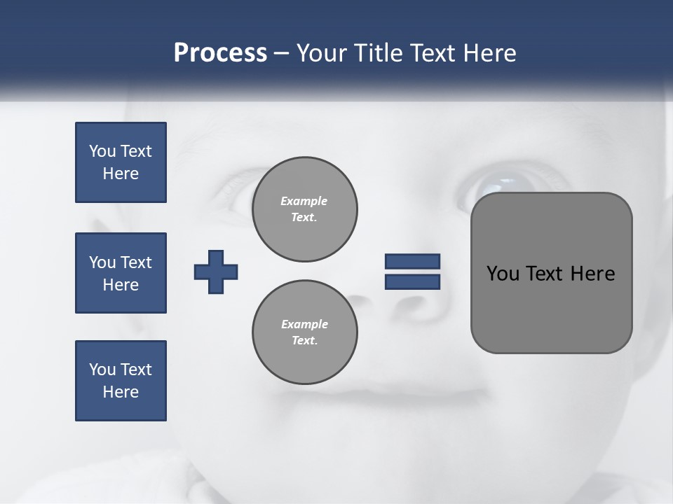 A Baby With Blue Eyes Is Looking At The Camera PowerPoint Template