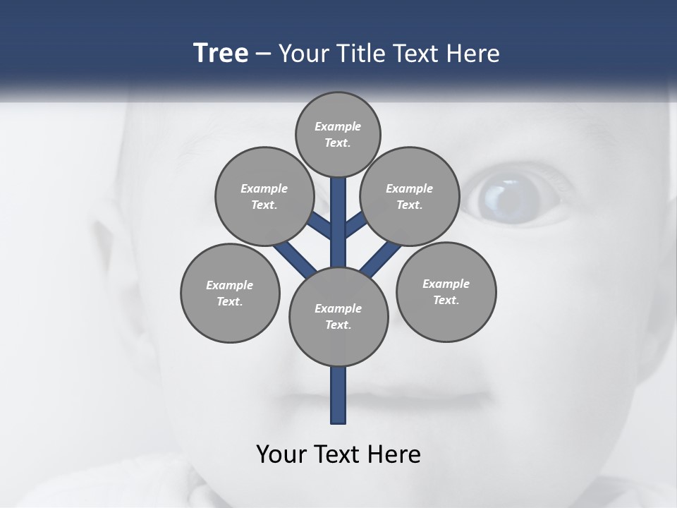 A Baby With Blue Eyes Is Looking At The Camera PowerPoint Template