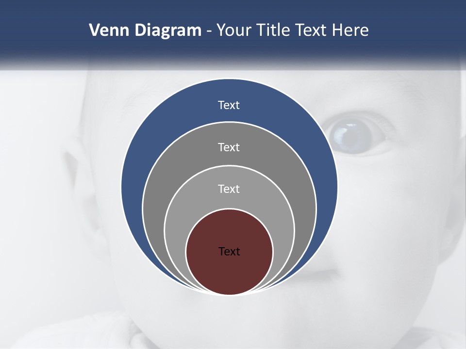A Baby With Blue Eyes Is Looking At The Camera PowerPoint Template
